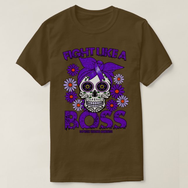 Camiseta Violencia doméstica Lucha de concientización como  (Diseño del anverso)