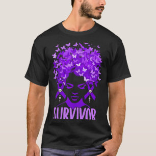 Camiseta Violencia doméstica Mujeres mariposas violetas Sur