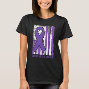 Camiseta Violencia doméstica Sensibilización sobre la bande