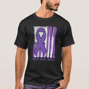 Camiseta Violencia doméstica Sensibilización sobre la bande