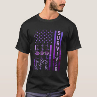 Camiseta Violencia doméstica sobreviviente fuerte morado es