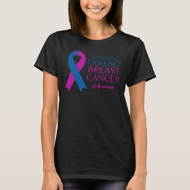 Camiseta Violencia Doméstica Y Concienciación Sobre El Cánc (Anverso)