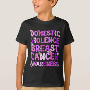 Camiseta Violencia Doméstica Y Concienciación Sobre El Cánc