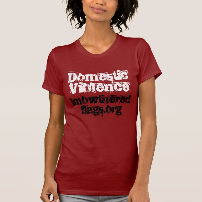 Camiseta Violencia en el hogar, knowtheredflags.org (Anverso)