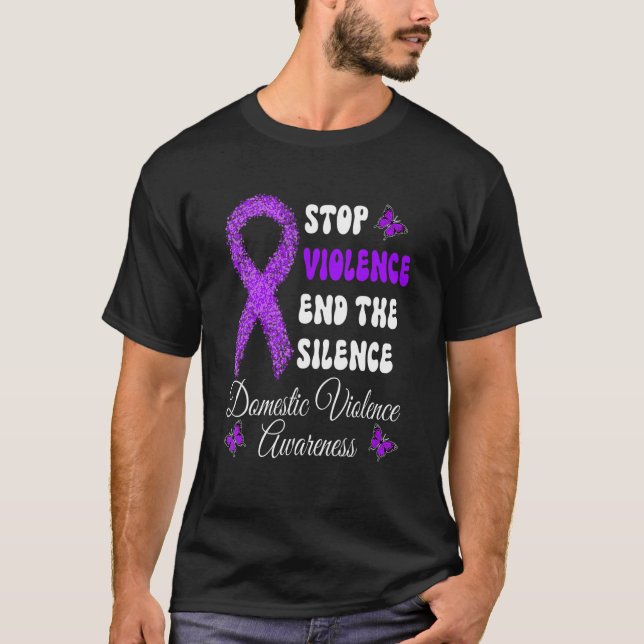 Camiseta Violencia familiar para terminar con el silencio V (Anverso)