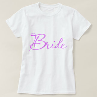 Camiseta Violet Fancy Script Bride | Fiesta de novias