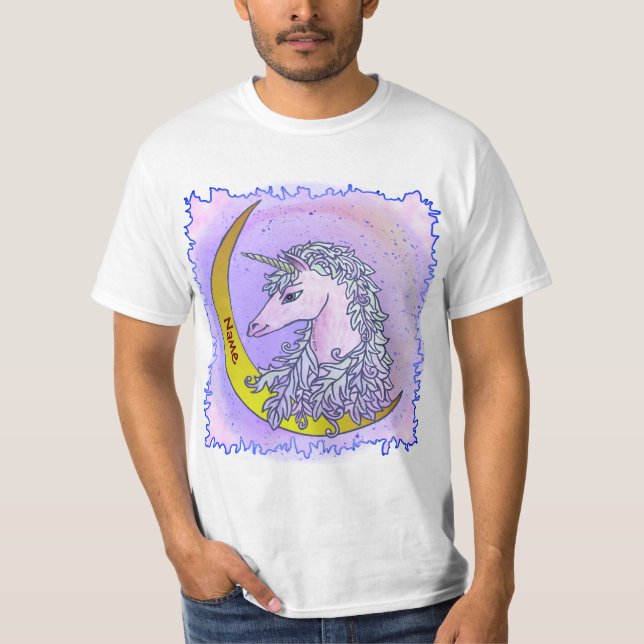 Camiseta Violet Night Moon Unicorn (Anverso)