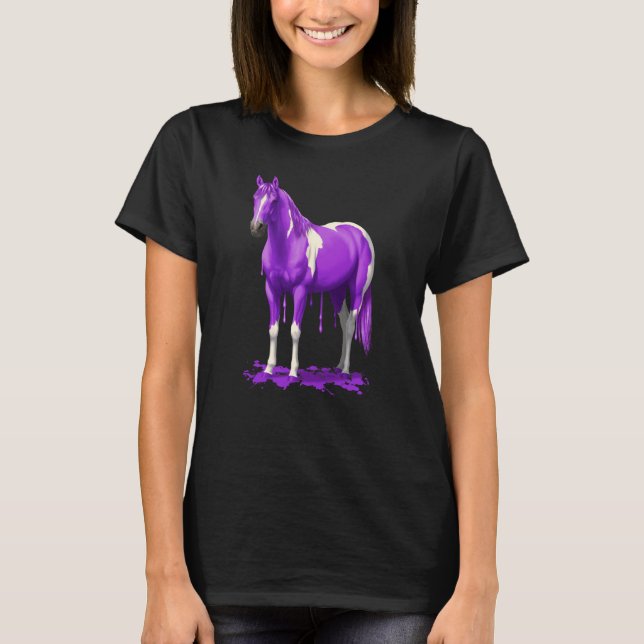 Camiseta Violet Purple Drin Wet Paint Horse (Anverso)