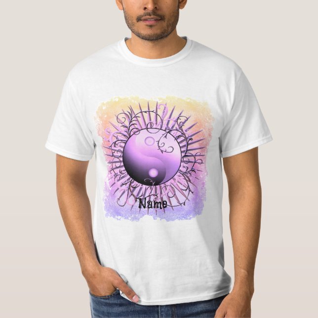 Camiseta Violet Swirl Yin Yang  (Anverso)
