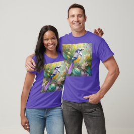Camiseta Violet Tufted Jay Fantasy Bird