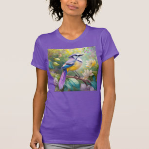 Camiseta Violet Tufted Jay Fantasy Bird