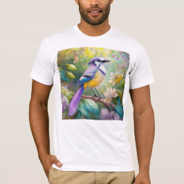 Camiseta Violet Tufted Jay Fantasy Bird