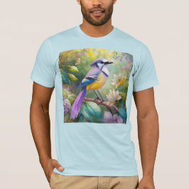 Camiseta Violet Tufted Jay Fantasy Bird