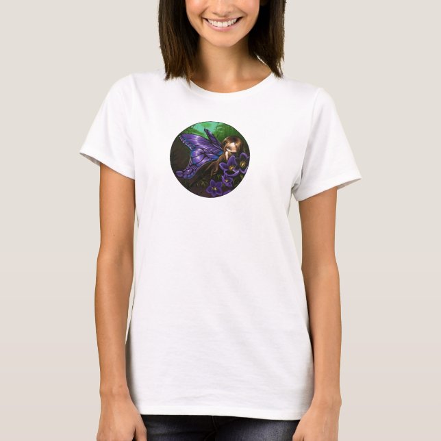 Camiseta violeta de la hada de la flor (Anverso)