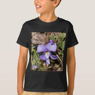 Camiseta Violeta de pie de pájaro con azulejos