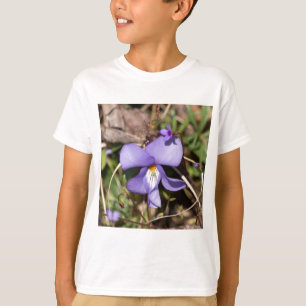 Camiseta Violeta de pie de pájaro con azulejos