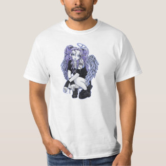 Camiseta violeta gótica del ángel de Angelina