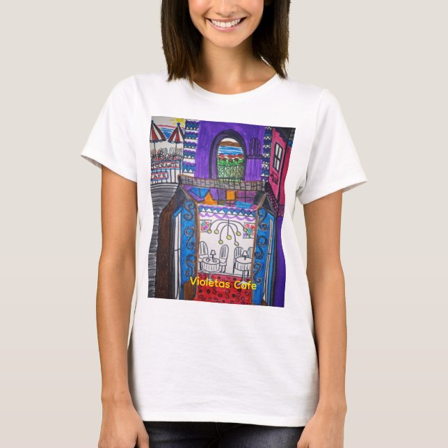 Camiseta Violeta's Cafe Men's Basic T-Shirt (Anverso)