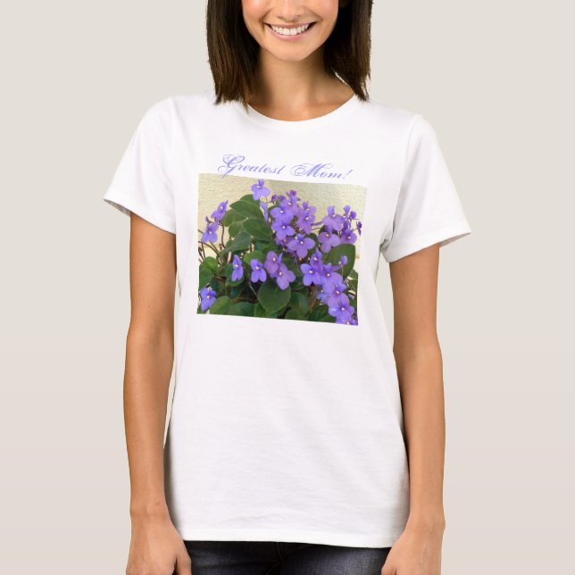 Camiseta Violetas del Día de la Madre (Anverso)