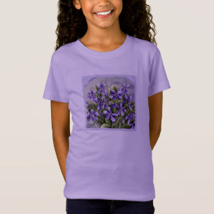 Camiseta violetas en tarro lunar