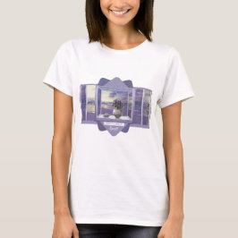 Camiseta violetas en tarro lunar