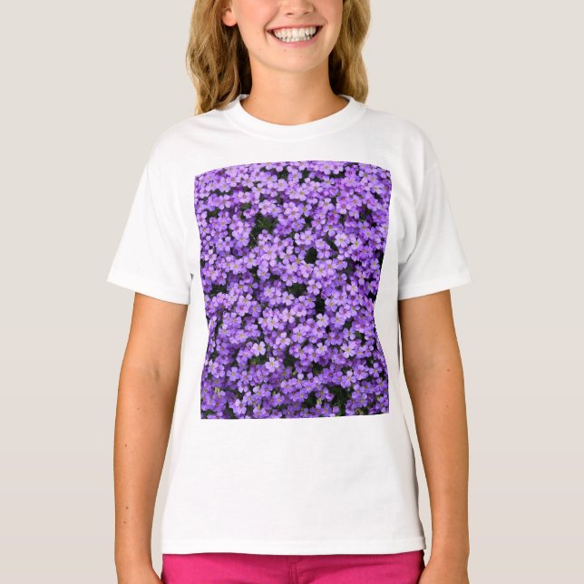 Camiseta Violets Baby Girls T-Shirt Violet Flowers (Anverso)
