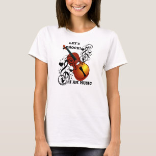 Camiseta Violín, Amante en el corazón_