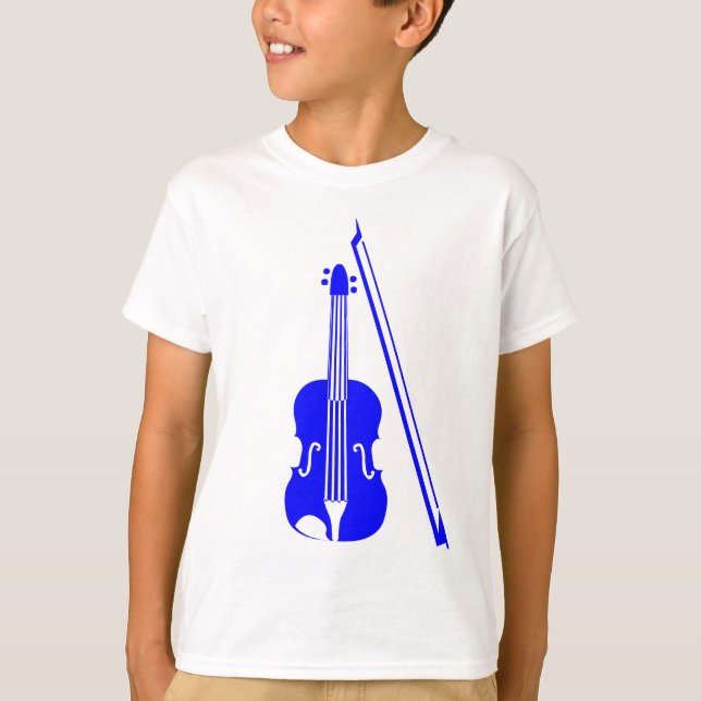 Camiseta Violín - Azul (Anverso)