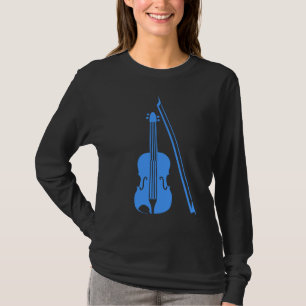 Camiseta Violín - azul cielo
