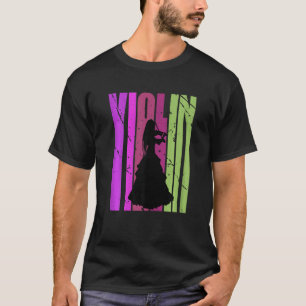 Camiseta Violin Birthday Squad retro Bday Mus femenino