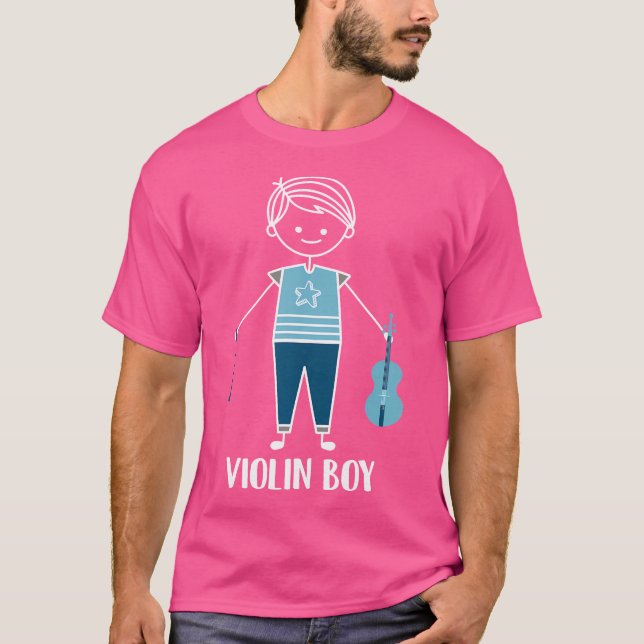 Camiseta Violin Boy - Vídeo de la orquesta musical de fiddl (Anverso)