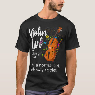 Camiseta Violín Chica Definición Flores Música Violinista