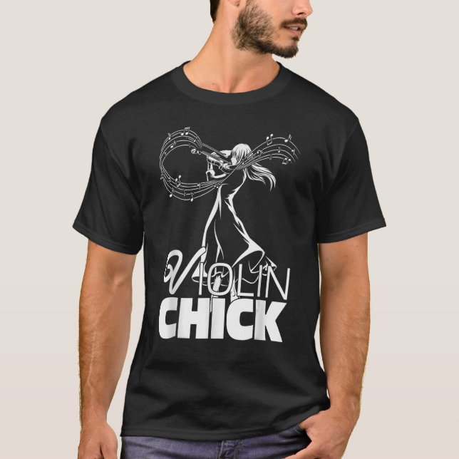 Camiseta Violín Chick Fiddler Fiddle Violinist (Anverso)