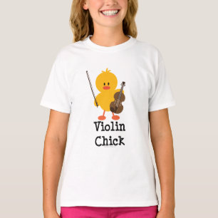 Camiseta Violin Chick Kids Ringer Tee