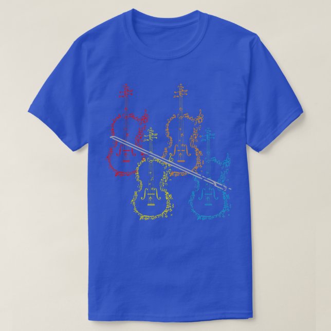 Camiseta Violín colorido (Diseño del anverso)