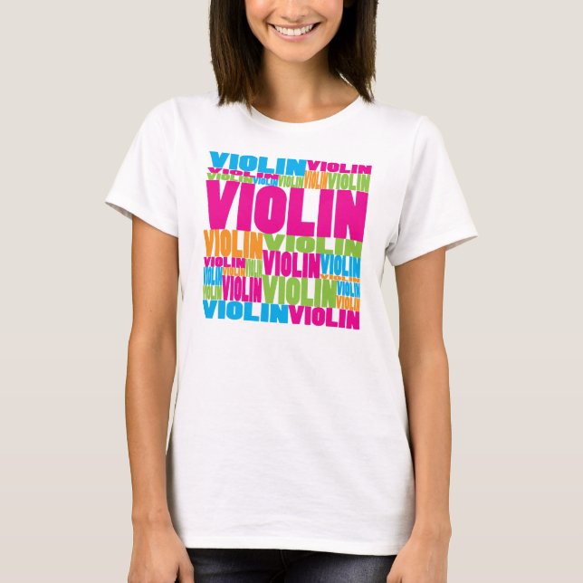 Camiseta Violín colorido (Anverso)