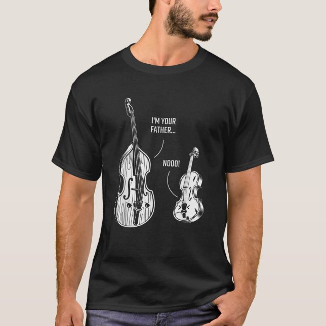 Camiseta Violín de culo erguido Im tu padre doble trasero (Anverso)