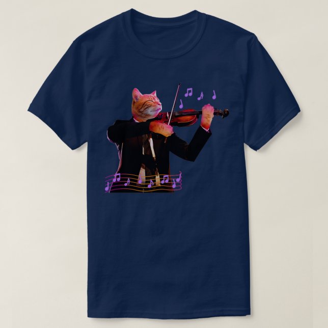 Camiseta Violín de gato (Diseño del anverso)