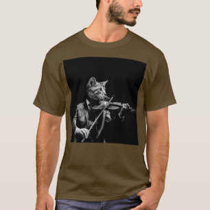 Camiseta violín de gatos negros