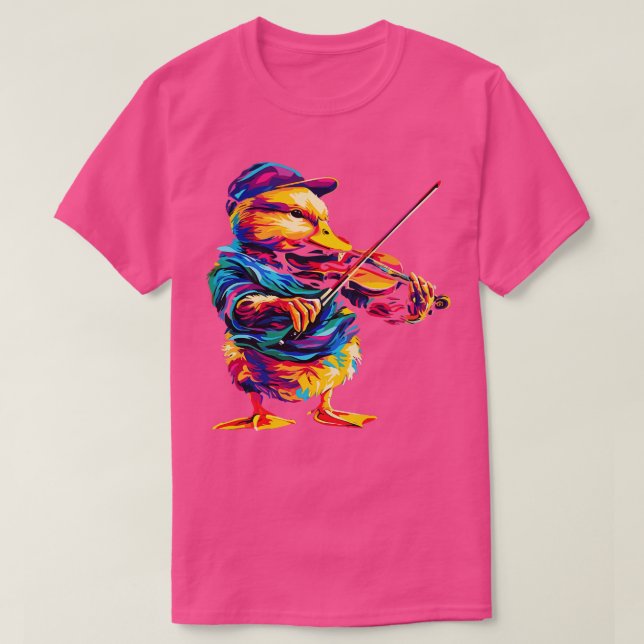 Camiseta Violín de juego de pato (Diseño del anverso)