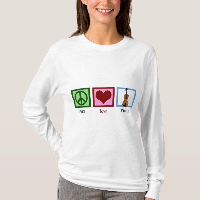 Camiseta Violín del amor de la paz (Anverso)