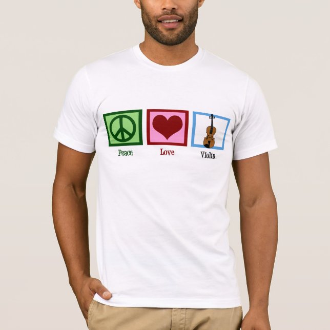 Camiseta Violín del amor de la paz (Anverso)