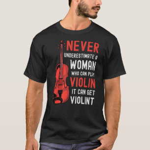 Camiseta Violín dice que puede ser violento