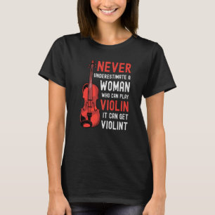 Camiseta Violín dice que puede ser violento