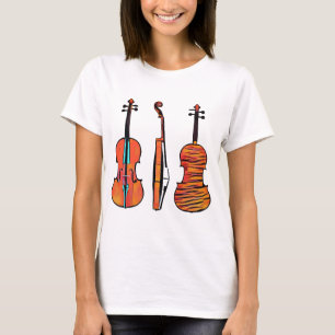 Camiseta violín fiddle instrumentos musicales originales ar