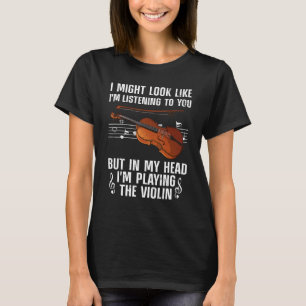 Camiseta Violín Guay Para Hombres Violinista Jugadora Viola