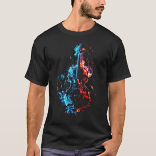 Camiseta Violín llama música de instrumento musical violini