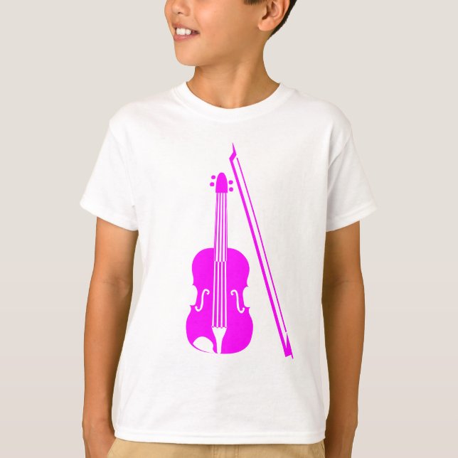 Camiseta Violín - Magenta (Anverso)