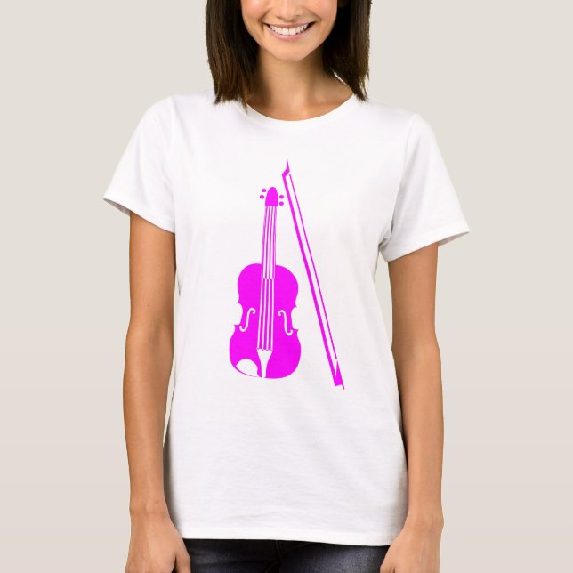 Camiseta Violín - Magenta (Anverso)