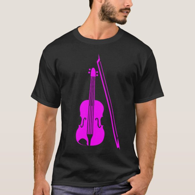 Camiseta Violín - Magenta (Anverso)